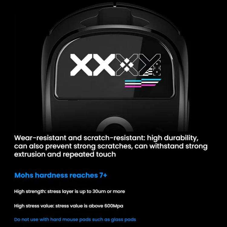 For Logitech GPW Glass Mouse Feet Stickers Anti-Slip Mouse Glide Skates(Printed Black)