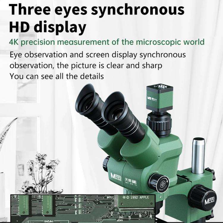 MaAnt T3 Trinocular Stereo Microscope Optical Cell Phone Repair HD Electronic Circuit Board Micro...