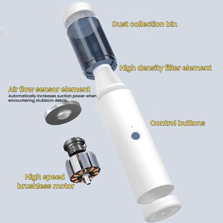 Portable Wireless Car Vacuum Cleaner Small Chargeable Handheld Wet / Dry Large Suction Household ...