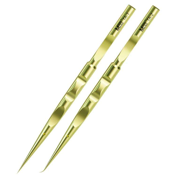 MaAnt Titanium Tweezers Antistatic Small Clip Bird Nest Hair Picking Pink Prick Clip Repair Tool(...