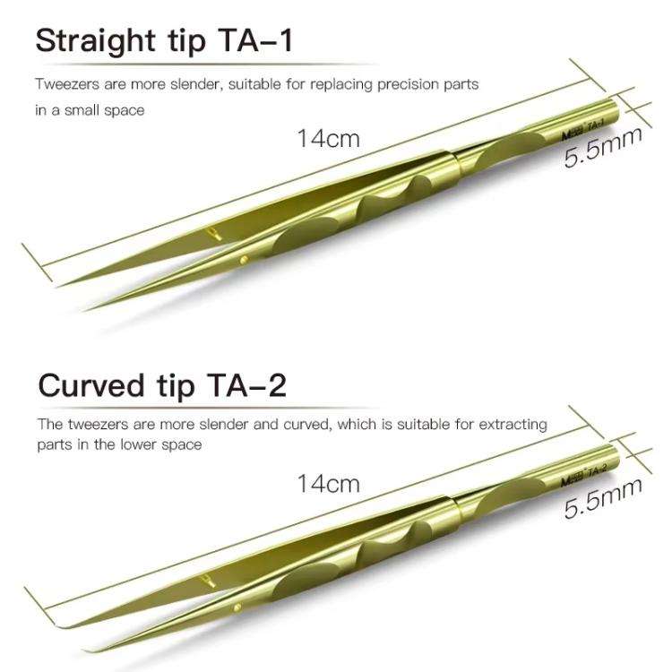 MaAnt Titanium Tweezers Antistatic Small Clip Bird Nest Hair Picking Pink Prick Clip Repair Tool(...
