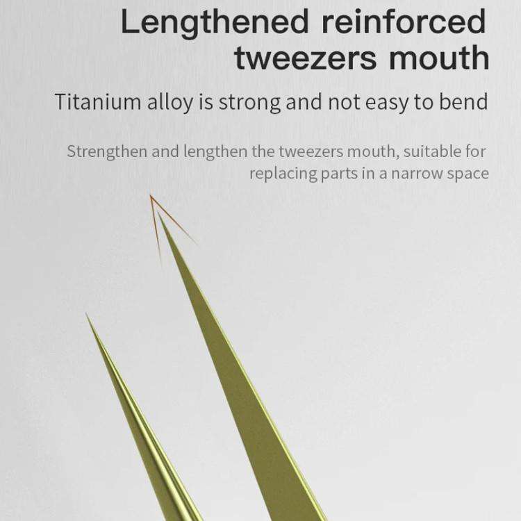 MaAnt Titanium Tweezers Antistatic Small Clip Bird Nest Hair Picking Pink Prick Clip Repair Tool(...