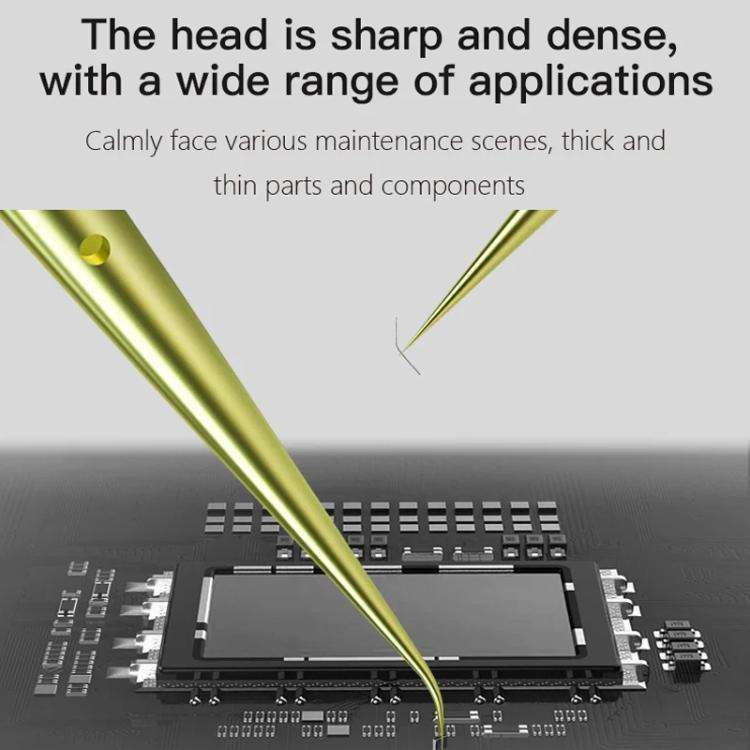 MaAnt Titanium Tweezers Antistatic Small Clip Bird Nest Hair Picking Pink Prick Clip Repair Tool(...