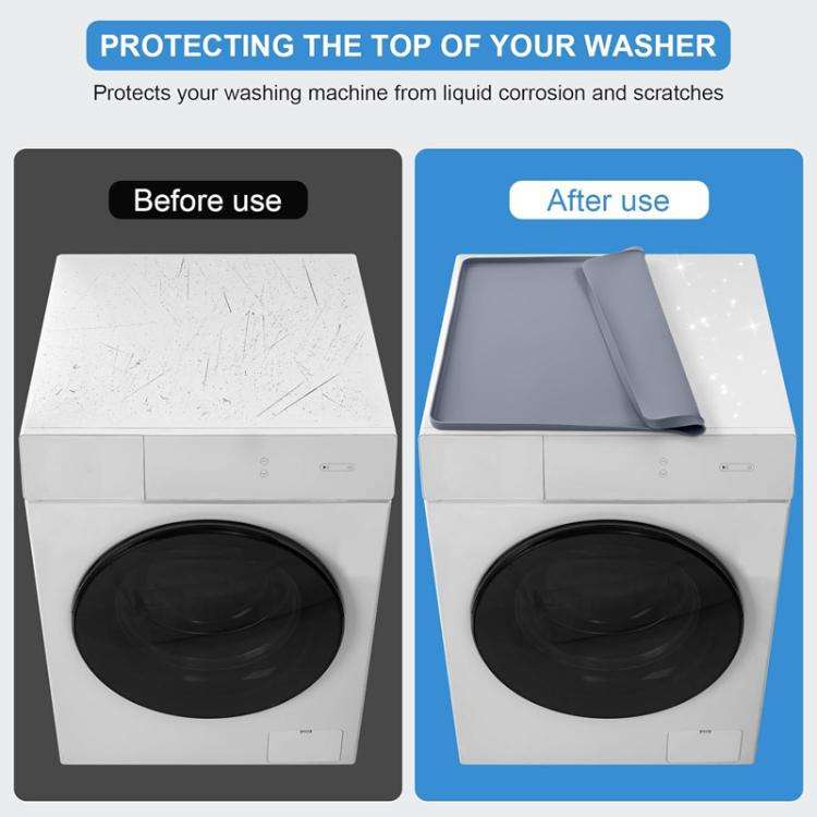 Multifunctional Refrigerator Washing Machine Top Silicone Non-Slip Waterproof Placemat, Style: 60...