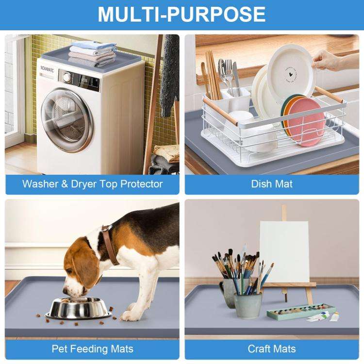 Multifunctional Refrigerator Washing Machine Top Silicone Non-Slip Waterproof Placemat, Style: 60...