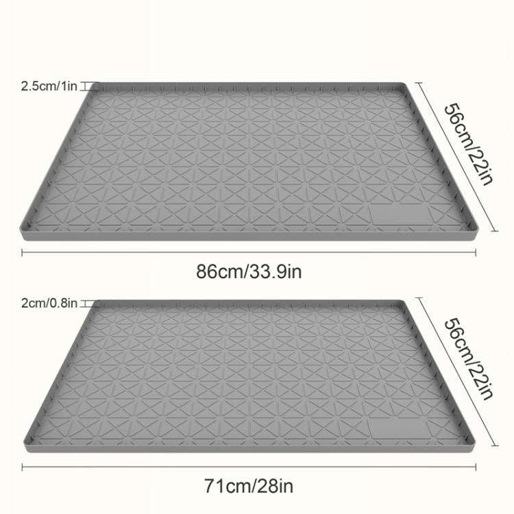 86 x 56 x 2.5cm Kitchen Under Sink Waterproof Anti-Slip Anti-Grease Heat Insulation Drainage Mats...
