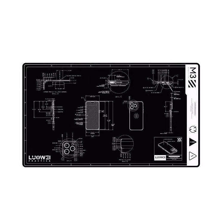 LUOWEI M3 27 inch Cell Phone Computer Repair Workbench Heat Insulation Mat High Temperature Resis...