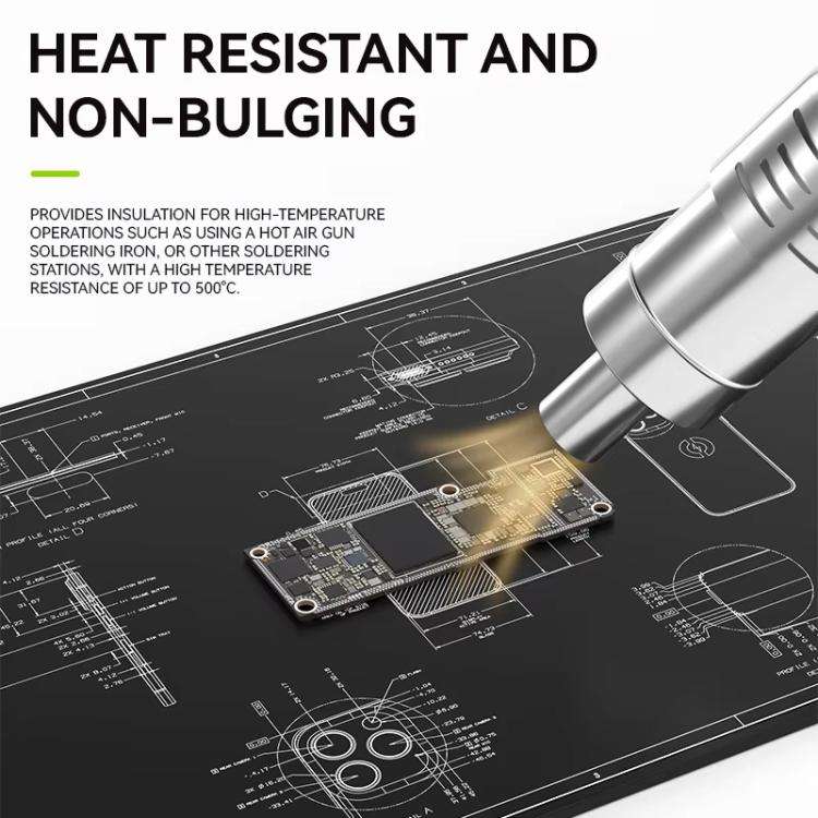 LUOWEI M3 27 inch Cell Phone Computer Repair Workbench Heat Insulation Mat High Temperature Resis...