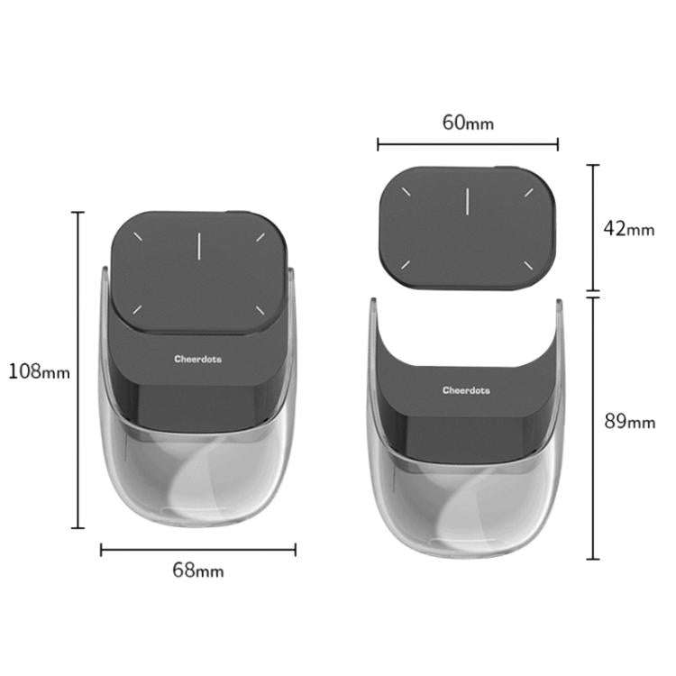 Cheerdots 2 Smart Magnetic Split Air Mouse Wireless Charging Bluetooth Dual Mode Mouse, Color: Da...