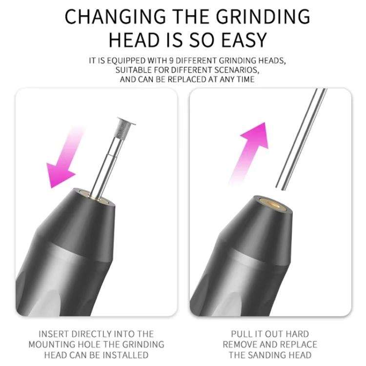 LUOWEI P2 With 8 Grinding Heads Intelligent Grinding Pen Handheld Small Electric Grinding and Eng...