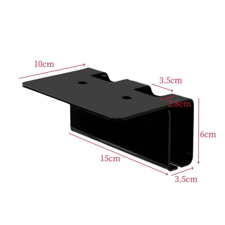Acrylic Wall-mounted Bathroom Electric Toothbrush Holder(Black)
