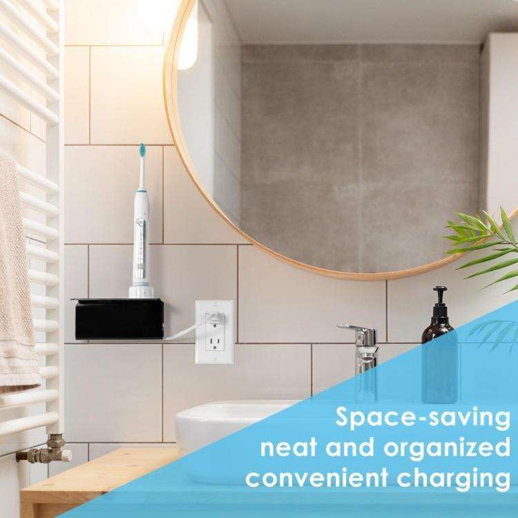 Acrylic Wall-mounted Bathroom Electric Toothbrush Holder(White)