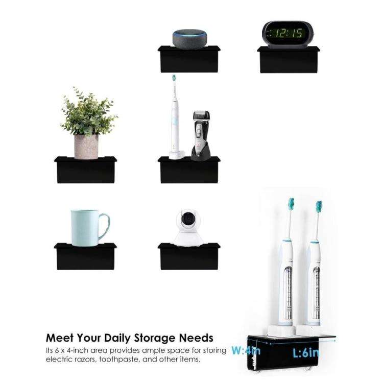 Acrylic Wall-mounted Bathroom Electric Toothbrush Holder(White)