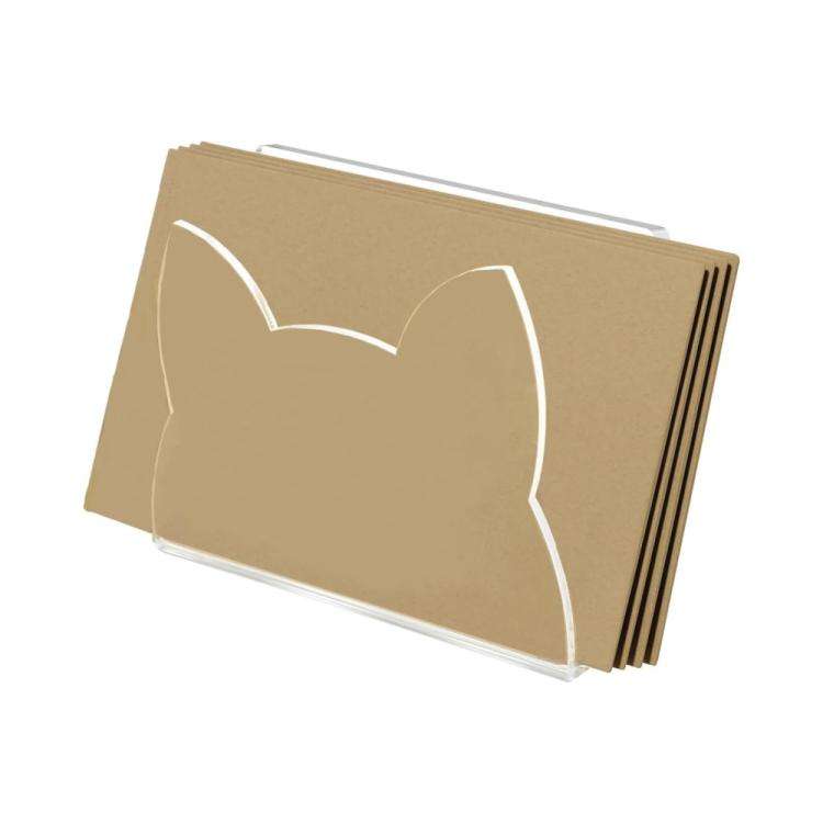 Acrylic Cat-Shaped Mail Sorting Desktop Envelope Rack(YX155)