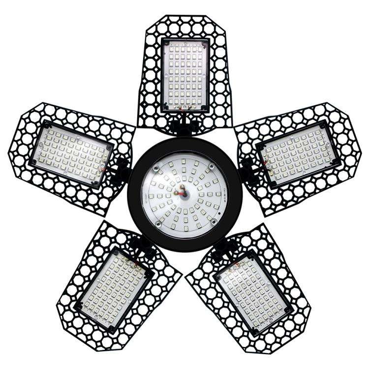 288 LEDs Five Leaf Foldable Transformable LED Plant Light Greenhouse Nursery Red and Blue Plant F...