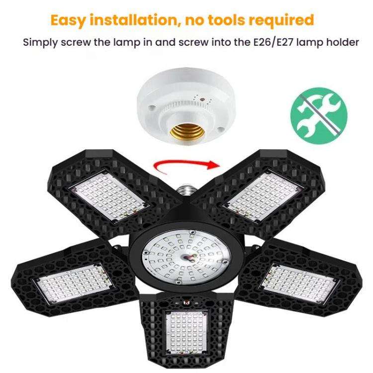 216 LEDs Five Leaf Foldable Transformable LED Plant Light Greenhouse Nursery Red and Blue Plant F...