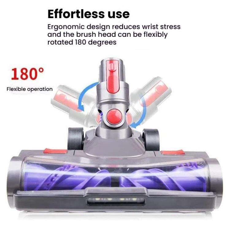 For Dyson V7 V8 V10 V11 V15 Vacuum Cleaner Double Roller Direct Drive Brush Head with LED Light(A5)