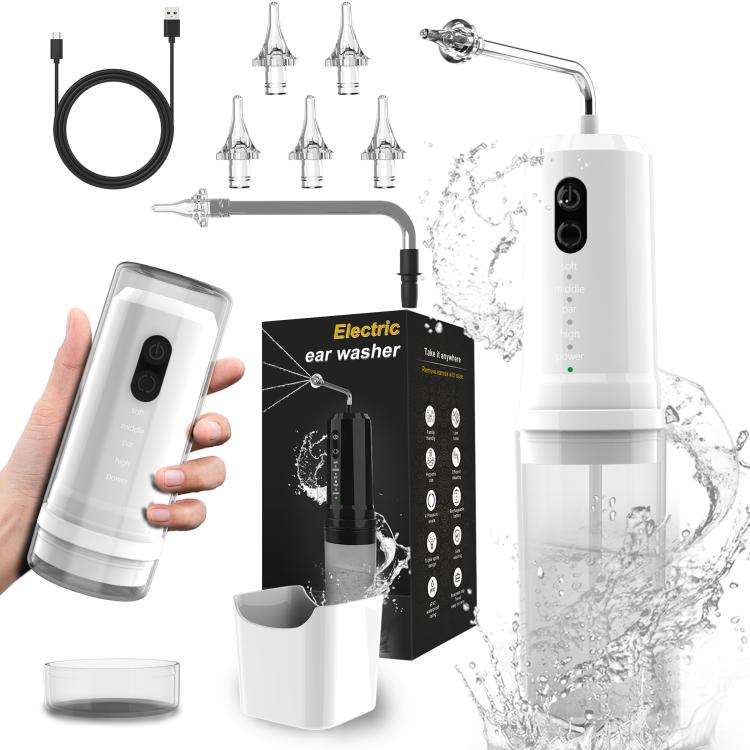 Portable Electric Ear Cleaner Earwax Remover Ear Cleaner(White)