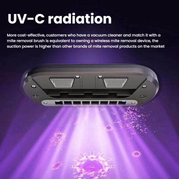 UV-C Mite Removal Brush Head for Dyson V7 V8 V10 V11 V15 Vacuum Cleaner(Gray)