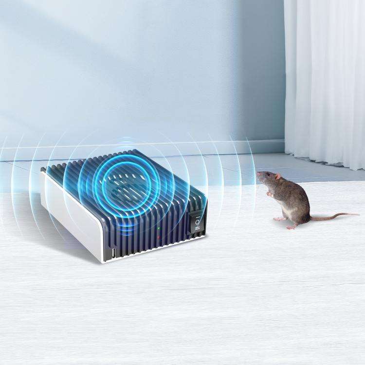 Car High-power Ultrasonic Mouse Repeller Portable Outdoor Animal Repeller(White)