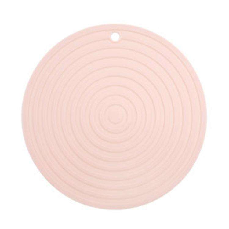 Food Grade Silicone Round Heat Insulation Mat Kitchen Anti-Scald And Anti-Slip Placemat(Pink)