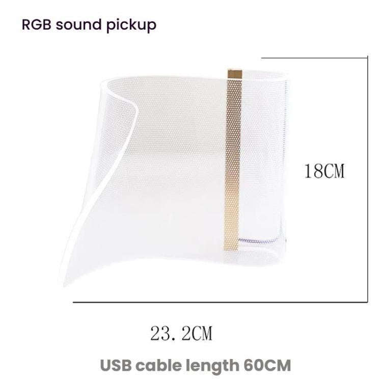 LED Light Guide Acrylic Ambient Desk Lamp Gaming Room Bedroom USB Pickups Rhythmic RGB Novelty La...
