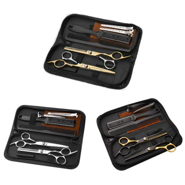 Stainless Steel Haircutting Scissors Set Hair Cutting Tools, Spec: 9-in-1
