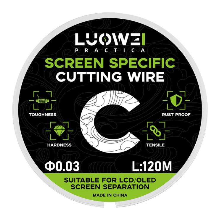 LUOWEI 120M Cell Phone LCD Screen Separation Line High Hardness Cutting Diamond Wire, Spec: C 0.03mm