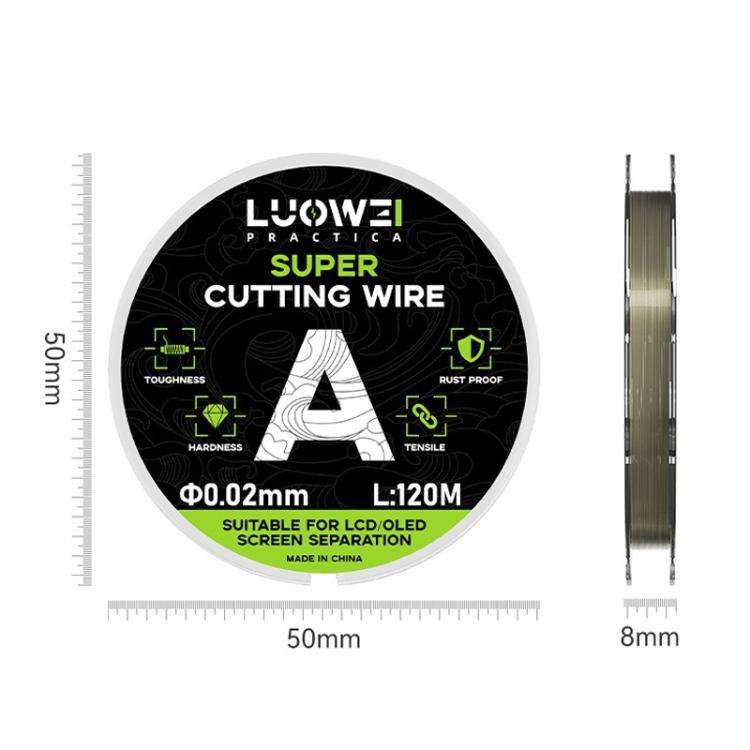 LUOWEI 120M Cell Phone LCD Screen Separation Line High Hardness Cutting Diamond Wire, Spec: B 0.0...