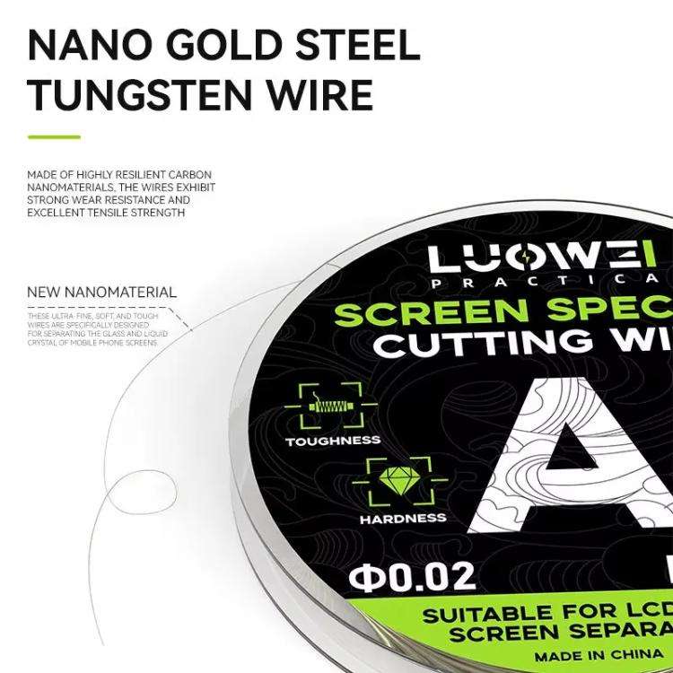 LUOWEI 120M Cell Phone LCD Screen Separation Line High Hardness Cutting Diamond Wire, Spec: B 0.0...