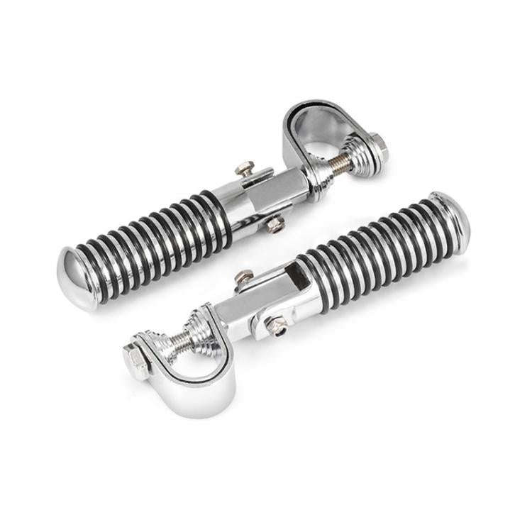 For Harley Motorcycle Modification Collapsible Footpegs Foot Guard Spike Mounted Pedals(Electropl...