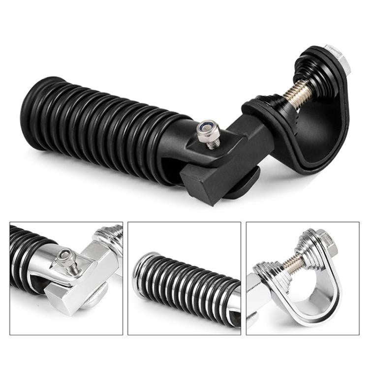 For Harley Motorcycle Modification Collapsible Footpegs Foot Guard Spike Mounted Pedals(Black)