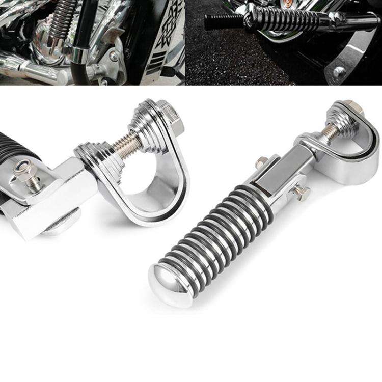 For Harley Motorcycle Modification Collapsible Footpegs Foot Guard Spike Mounted Pedals(Electropl...