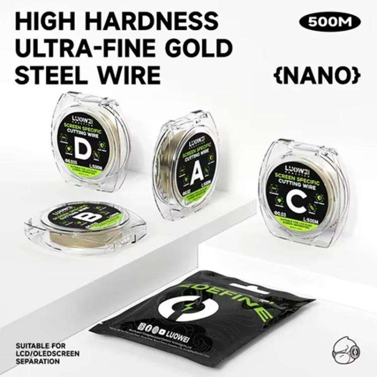 LUOWEI 500M Steel Wire Cell Phone Screen Separation Wire Cutting Wire, Spec: C 0.03mm