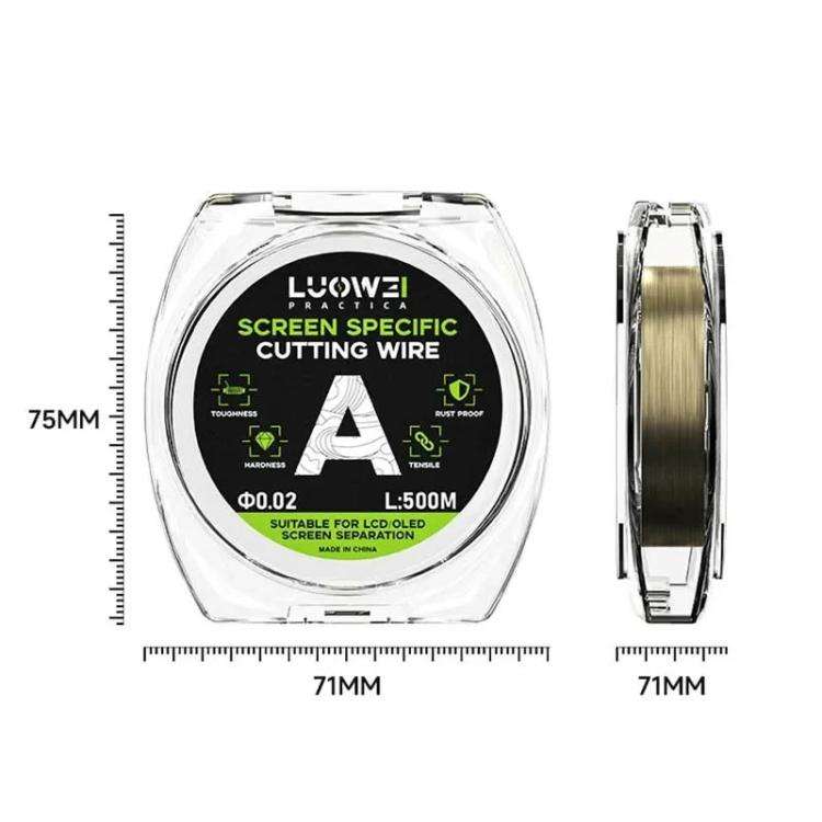LUOWEI 500M Steel Wire Cell Phone Screen Separation Wire Cutting Wire, Spec: C 0.03mm