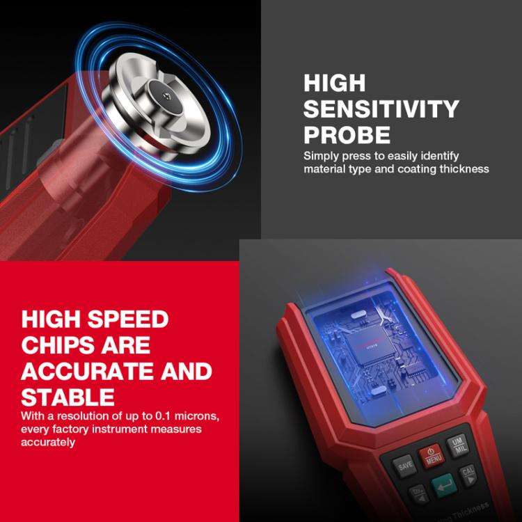 HABOTEST HT616 Car Paint Tester Paint Coating Thickness Gauge