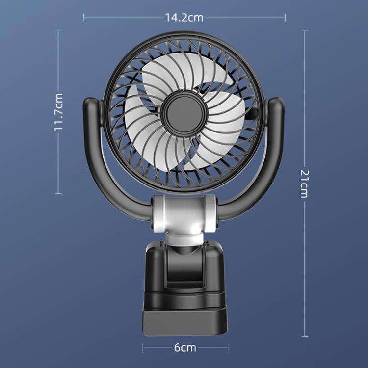 Car Three-way Folding Screen Corner Fan(Black White)