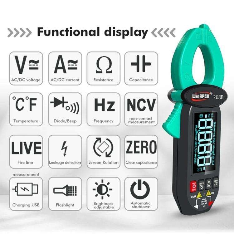 WINAPEX Clamp Meter High-precision AC / DC Voltage and Current Meter(268B)
