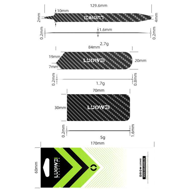 LUOWEI 3pcs /Set Carbon Fiber Plastic Pry Stick Anti-static Multi-purpose Disassembly Bar