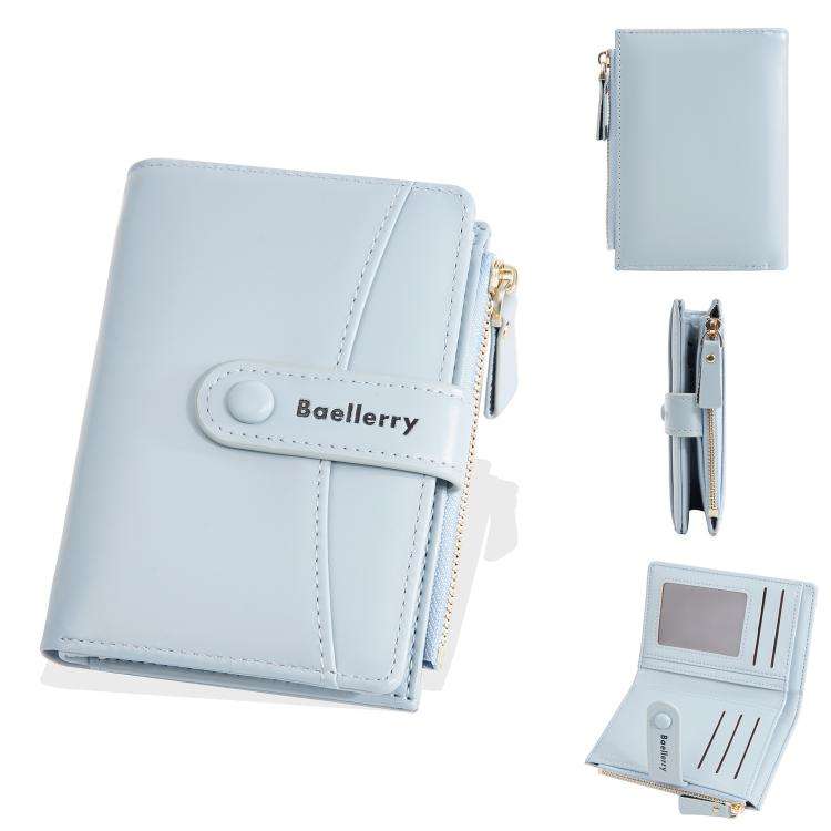 Baellerry N3256 Women Short Wallet Simple Bifold Zipper Coin Purse Soft Leather Buckle Money Clip...