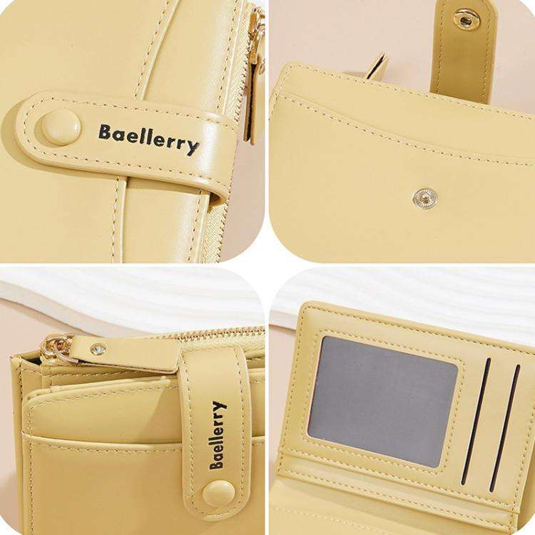 Baellerry N3256 Women Short Wallet Simple Bifold Zipper Coin Purse Soft Leather Buckle Money Clip...