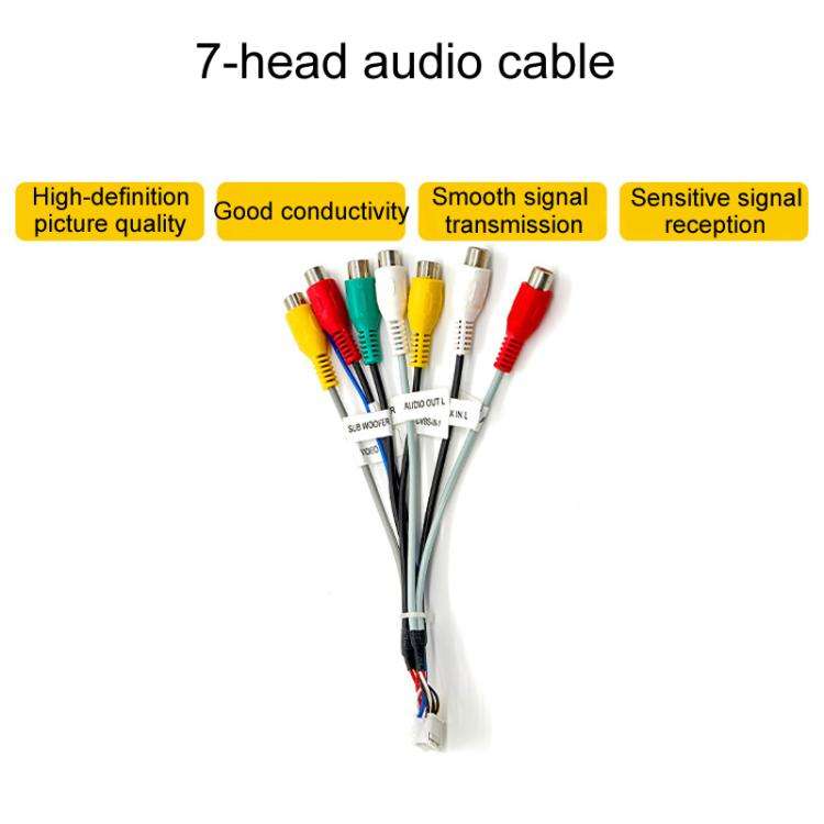 6pcs / Set Palminfo Android Navigation Cable 7-Heads Audio Cable 16 Pin Power Cord GPS Antenna 4 ...