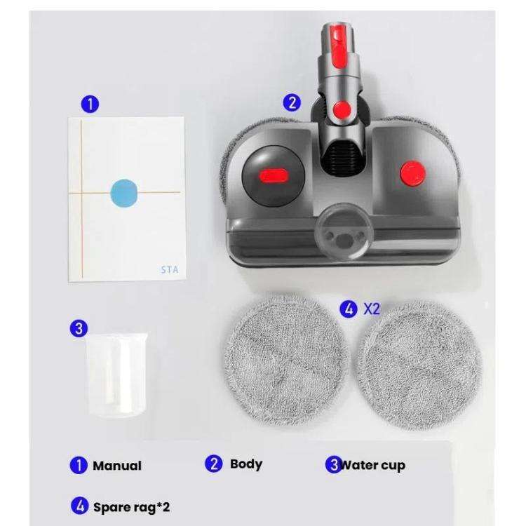 For Dyson V7 / V8 / V10 / V11  4-In-1 Electric Mop Head With UV Sterilizer Light And Water Tank