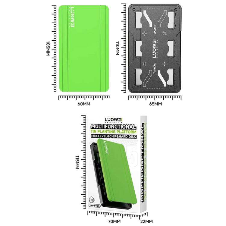LUOWEI Base+Cushion Tinning Mesh CPU Chip Magnetic Table Tinning Silicone Pad