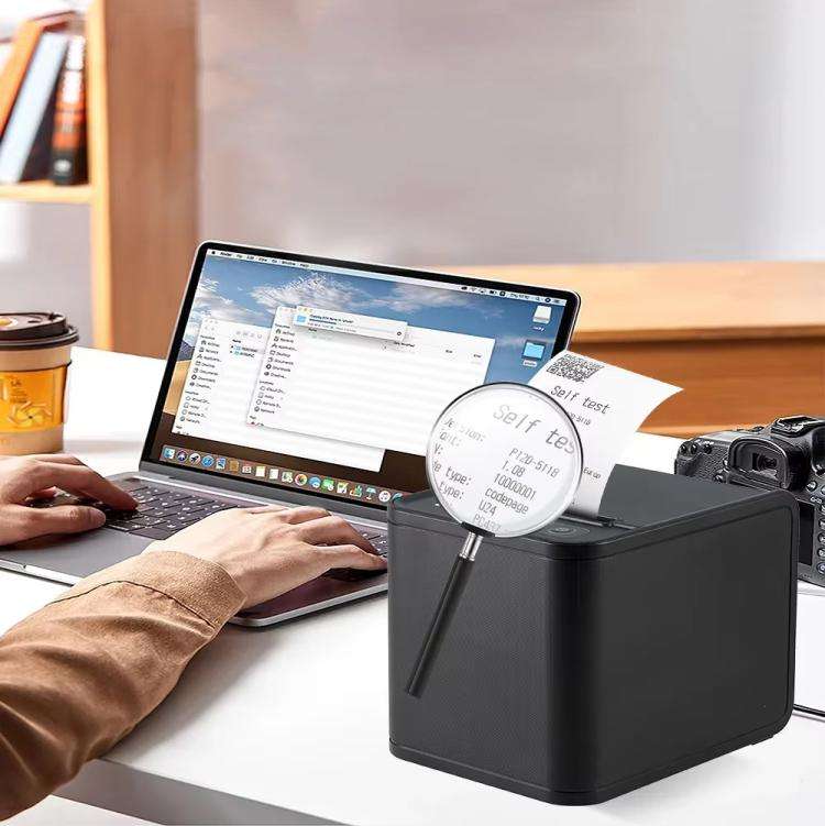 Xprinter XP-80T 80mm QR Code Supermarket Receipt Label Thermal Printer, Spec: USB(UK Plug)