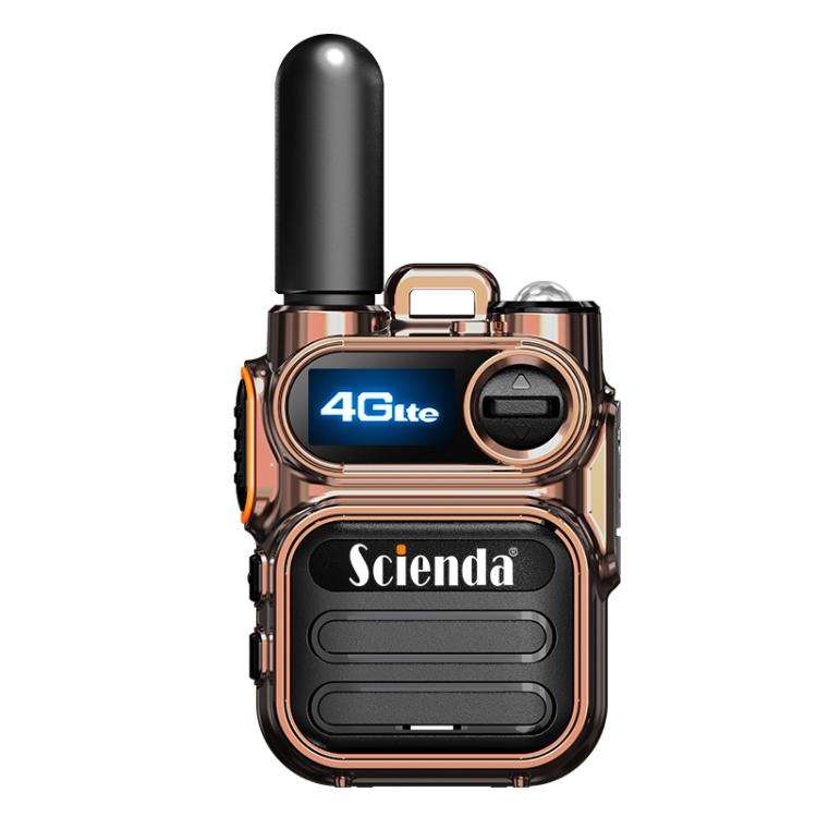 Scienda G388 Global-PTT 4G Two-way Wireless Walkie-talkie Portable Remote Communicator(Bronze)