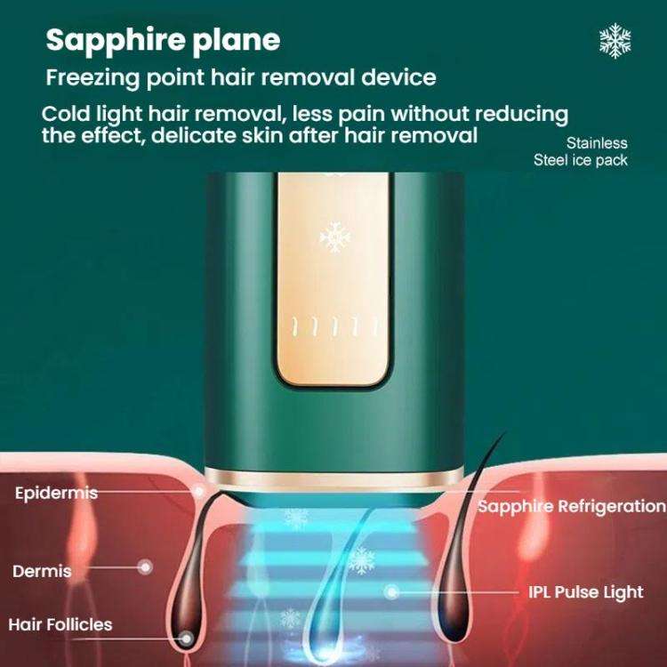 Sapphire Ice Sense Painless Laser Hair Remover Intense Pulse Ice Hair Removal Device, Style: Crys...