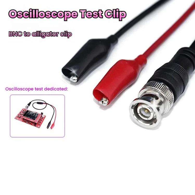 BNC Male To 2 Crocodile Clip Oscilloscope Probe Cable Q9 Signal Test Cable, Length: 1.5m