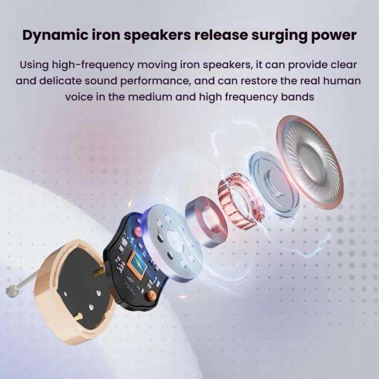 Portable Mini CIC Hearing Aid Invisible Rechargeable Sound Amplifier Collector(Red Blue Pairing)