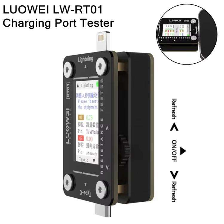 LUOWEI RT01 Type-C To 8 Pin Detachable Cell Phone Rear Plug Auto Tester